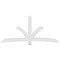 Ekena Millwork Davenport Architectural Grade PVC Gable Bracket, 108"W x 49 1/2"H x 4"D x 6"F, 11/12 Pitch GBP108X50X0406DAV00 - alternate 4